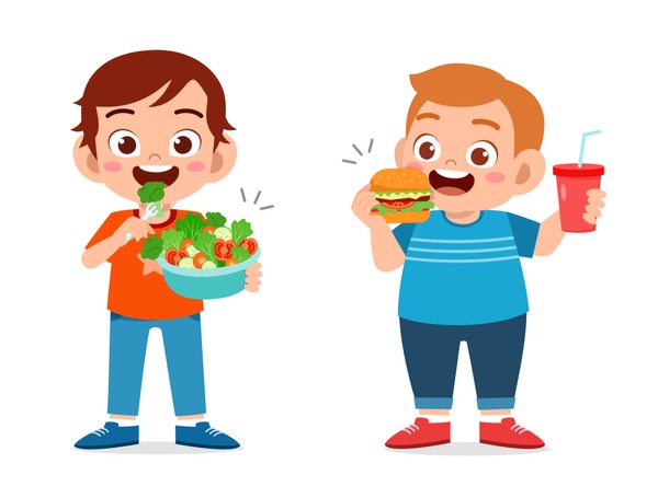 <p>sich gesund/schlecht/ausgewogen ernähren</p>