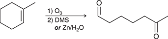 <p>Ozonolysis of an alkene causes cleavage of the C=C bond, giving two compounds, each of which possesses a C=O bond.</p><p>(ozonolysis)</p>