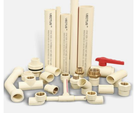 <p>Has excellent chemical, crush, and fire resistance, high impact, and tensile strength, and non-toxic • Can be used for hot and cold water applications • Functions at 180°F in pressure systems and at higher temperatures in low and non-pressure systems • Does not require special solvent cement used for other types of plastic welding</p>