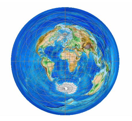 <p>what does Azimuthal projections preserve and distort?</p>