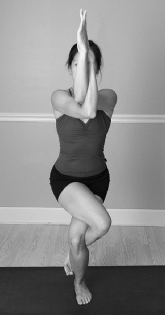 <p>Eagle Pose</p>