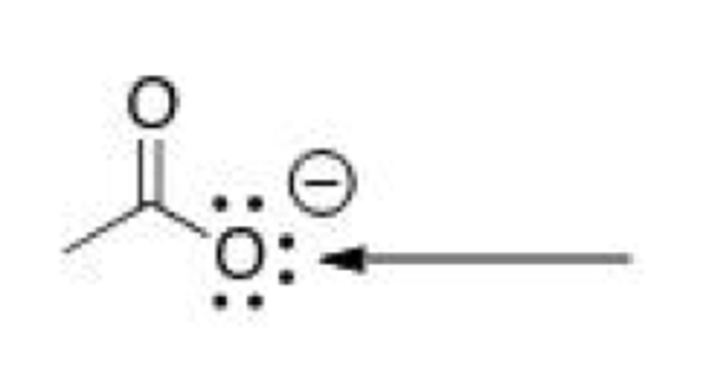 <p>What is the hybridization around the indicated oxygen atom in the following anion?</p><p>A. sp3</p><p>B. sp2</p><p>C. sp</p><p>D. p</p>