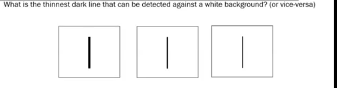 <p>detection acuity </p>