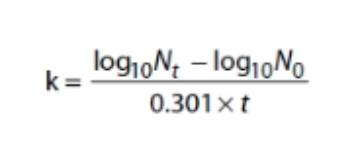 <ul><li><p><strong><em>N<sub>t</sub></em></strong> = the number of organisms at time&nbsp;<em>t</em></p></li><li><p><strong><em>N<sub>0</sub></em></strong> = the number of organisms at time&nbsp;<em>0</em></p></li><li><p><strong><em>k</em></strong> = the exponential growth rate constant</p></li><li><p><strong><em>t</em></strong> = the time for which the colony has been growing</p></li></ul><p></p>