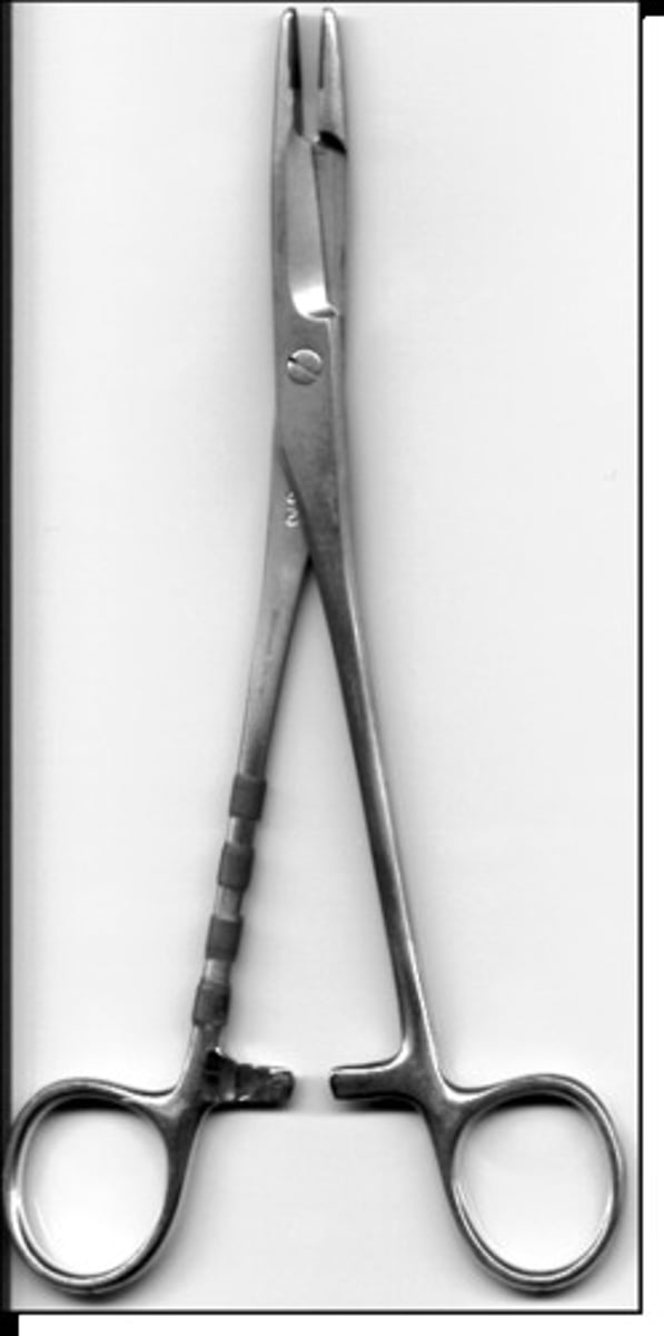 <p>Needle holders that have scissors, as well as a needle-holding surface, are named</p>