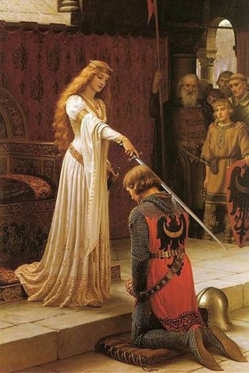 <p>Marked by honor, courtesy, and courage; knightly<br>SYNONYMS: civil, valiant, courtly<br>ANTONYMS: uncouth, churlish, loutish</p>