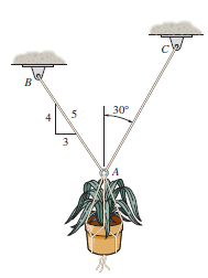 <p>To determine the magnitude of the vertical force in rope BA (Fy-ba) you should take its magnitude and multiply it by 3/5. </p>
