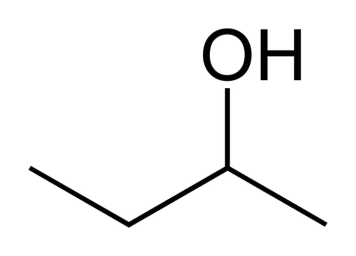 <p>Each end of a line is a carbon atom. Any other compounds are added with a small line like the OH. Double bonds are shown by a double line.</p>