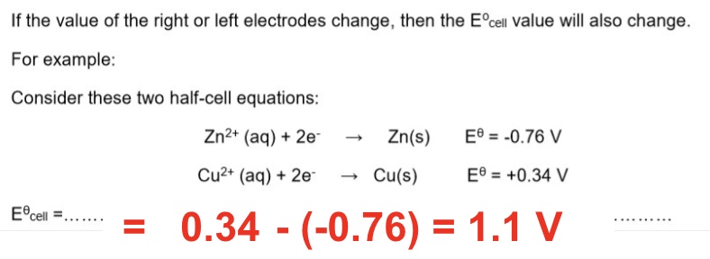 <p>what changes to concentration would make the Ecell more positive + therefore the reaction more feasible?</p>