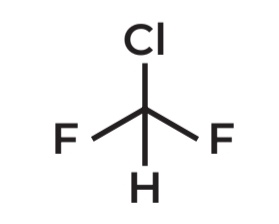 <p>IUPAC Name →</p><p><strong>AKA FREON R-22</strong></p>