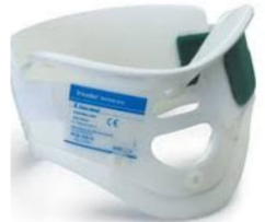 <p>Name this collar. How is it constructed? Motion limitation?</p>
