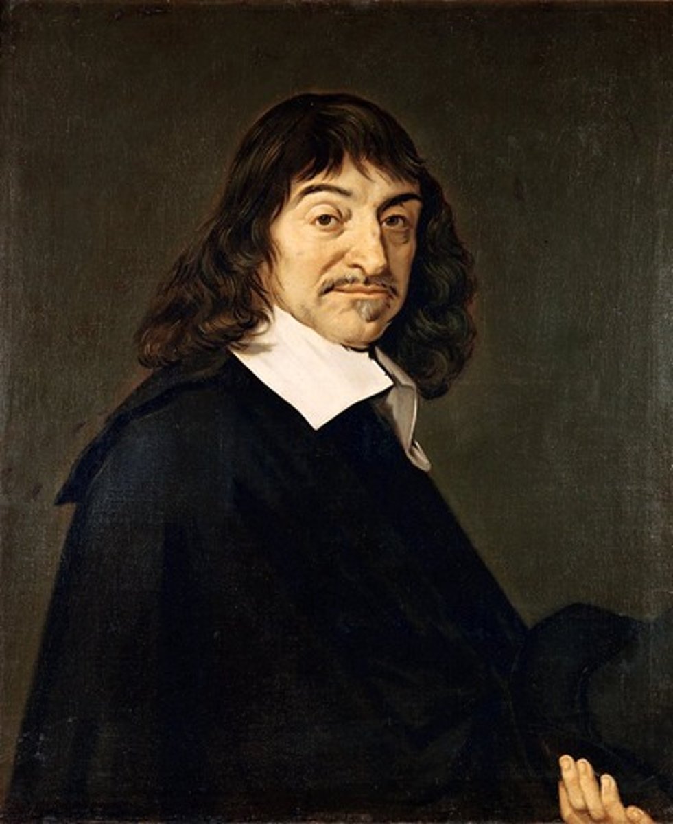 <p>French philosopher that argued for dualism between mind and body</p>