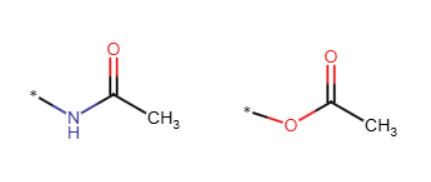 <p>—amide, —ester (must be attached to noncarbon)</p>