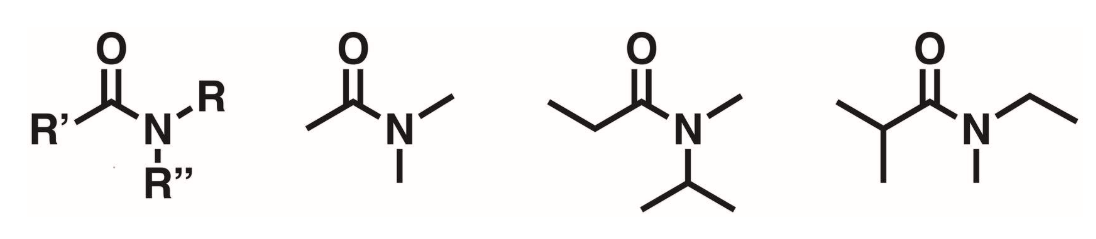 <p>Carbonyl flanked by a N. The N does not have any hydrogens</p>