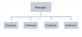 wide span of control so fast communication however staff are less motivated as overstretched 