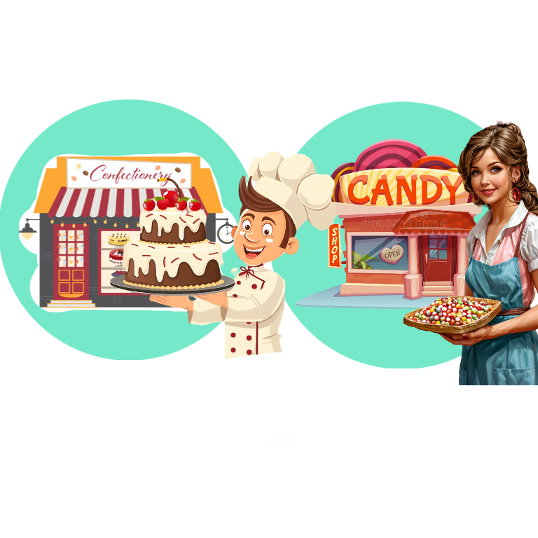 <p><strong><mark data-color="green" style="background-color: green; color: inherit;">a confectionery</mark> /kənˈfɛkʃənəri/ (BrE)</strong></p><p>Syn: a confectioner’s (BrE)</p><p>Syn: a candy store (AmE)</p><p><strong>DEUTSCH:</strong></p><p>die Konditorei, der Süßwarenladen</p>