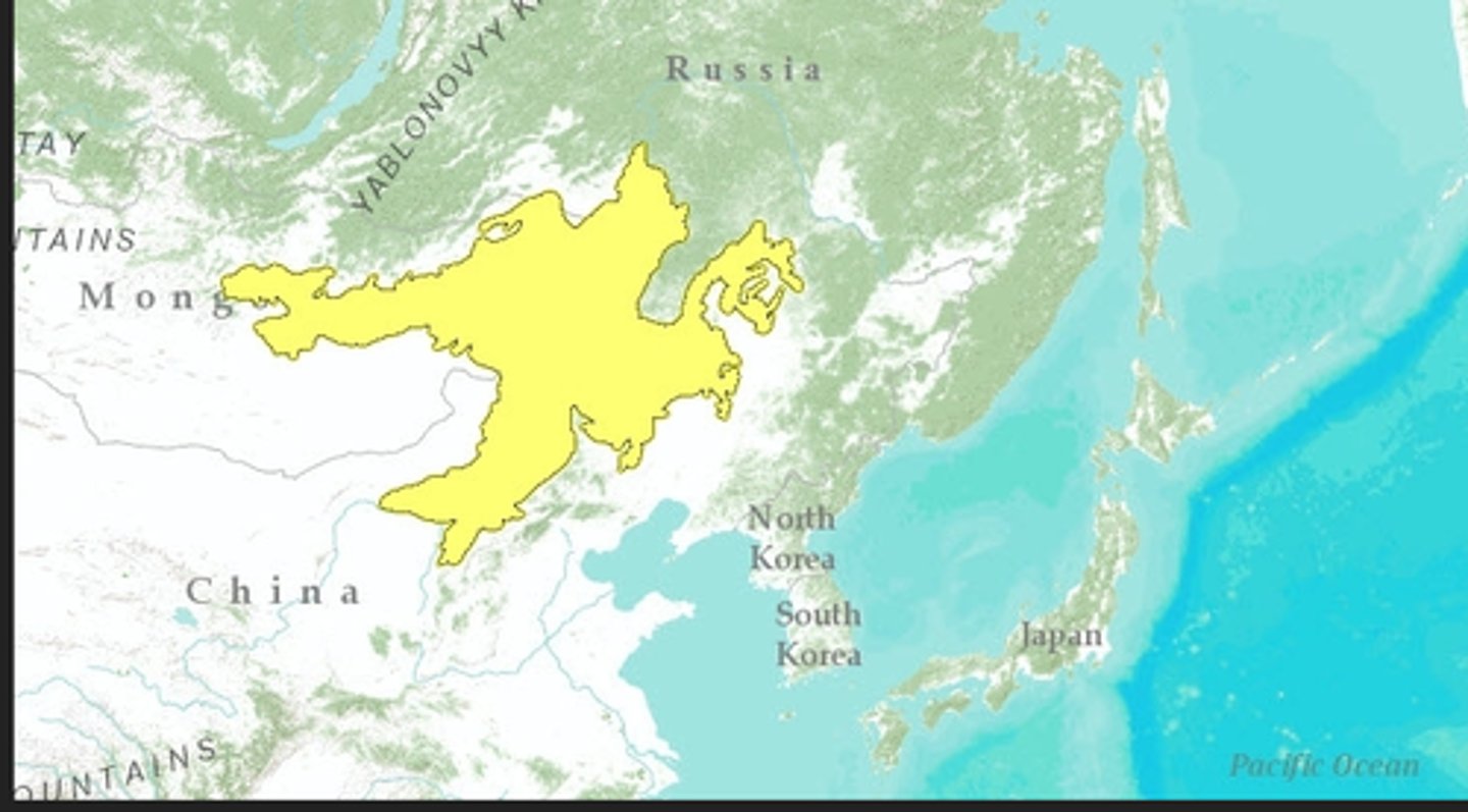 <p>grassland plains without trees apart from those near rivers and lakes</p>