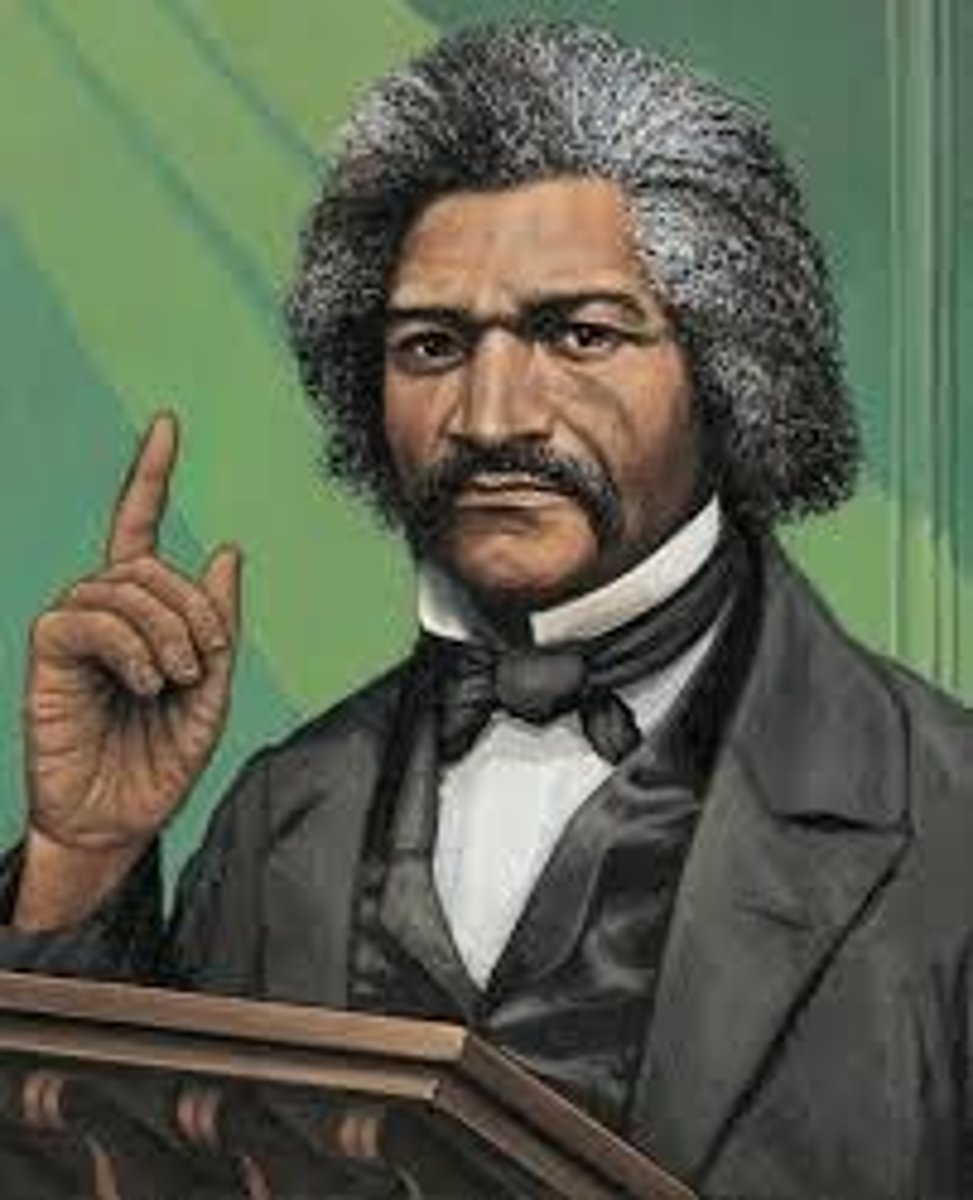 <p>(1817-1895) American abolitionist and writer, he escaped slavery and became a leading African American spokesman and writer. He published his biography, The Narrative of the Life of Frederick Douglass, and founded the abolitionist newspaper, the North Star.</p>