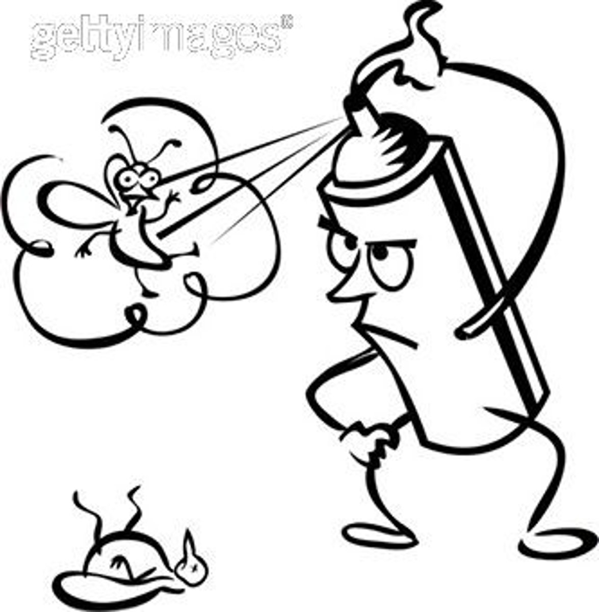 <p>force away sth unwanted</p><p>ex: It is not true that eating garlic .... mosquitoes</p>