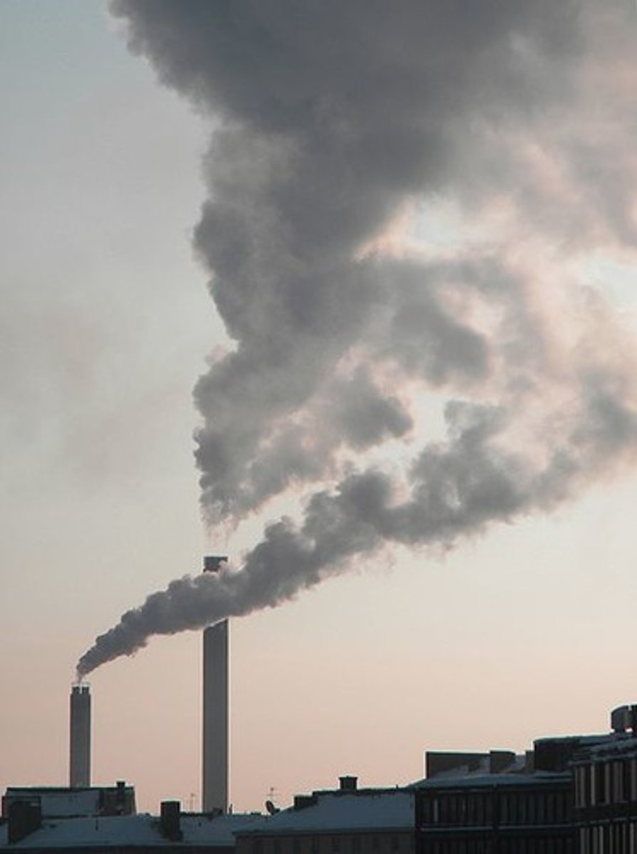 <p>Burning fossil fuels, deforestation, industrial emissions.</p>