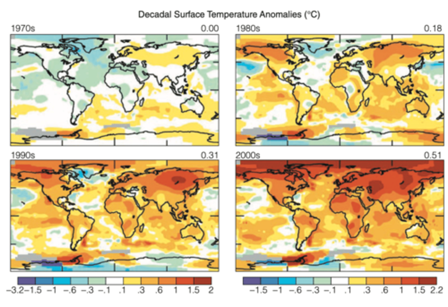 <p>by an estimated 0.74°C over the past century</p><p>-----------------</p><p>FACTS:</p><p>The rate of warming during the latter period of the century has been approximately double that of the first, and it is believed to be greater than at any other time during the last 1000 years.</p>
