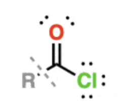 <p>have -OH replaced with F, Cl, Br, or I</p><p></p>