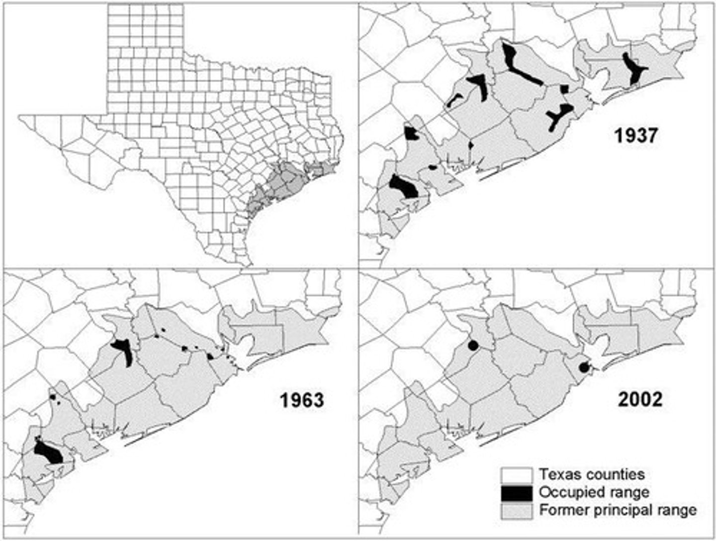 <p>Western limit for red maple due to low rainfall.</p>