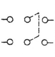 <p>(Double Pole Double Throw) This can connect the four circuits by changing the position.</p>