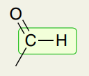 <p>Single Bond: Double Bond to O, Single Bond C-H Aldehyde</p>