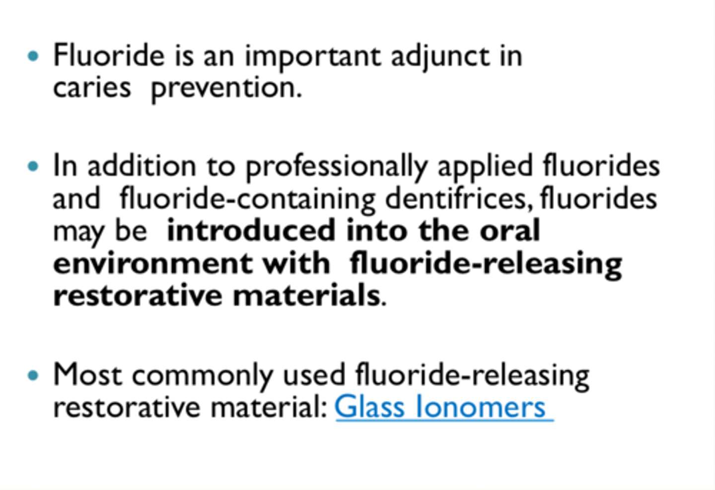 <p>Most commonly used Fluoride releasing material </p>