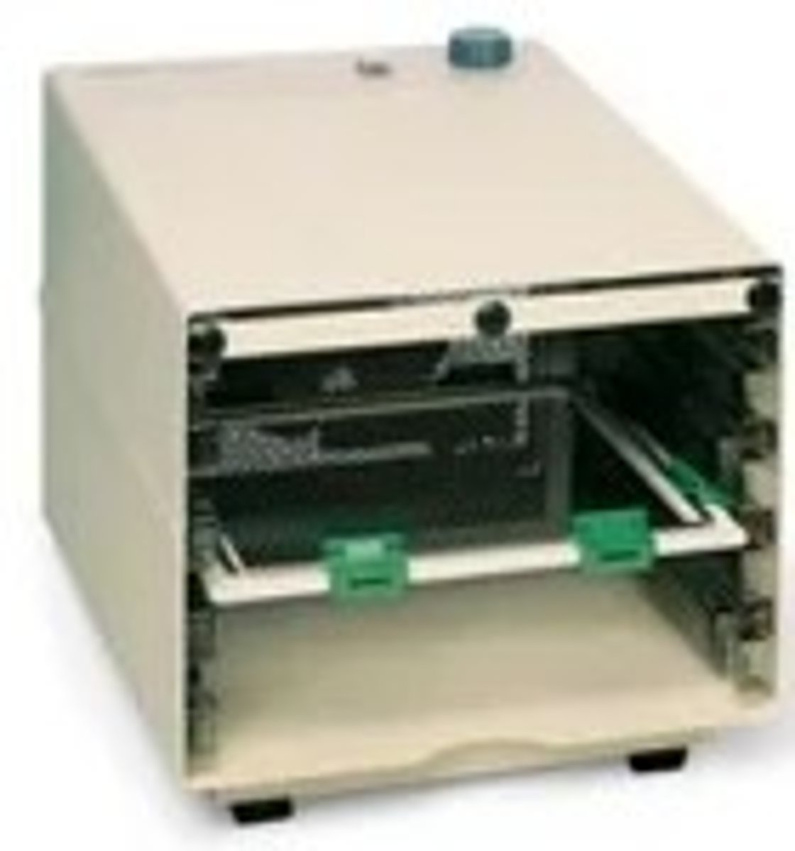 <p>dehydrates gels for long-term storage</p>