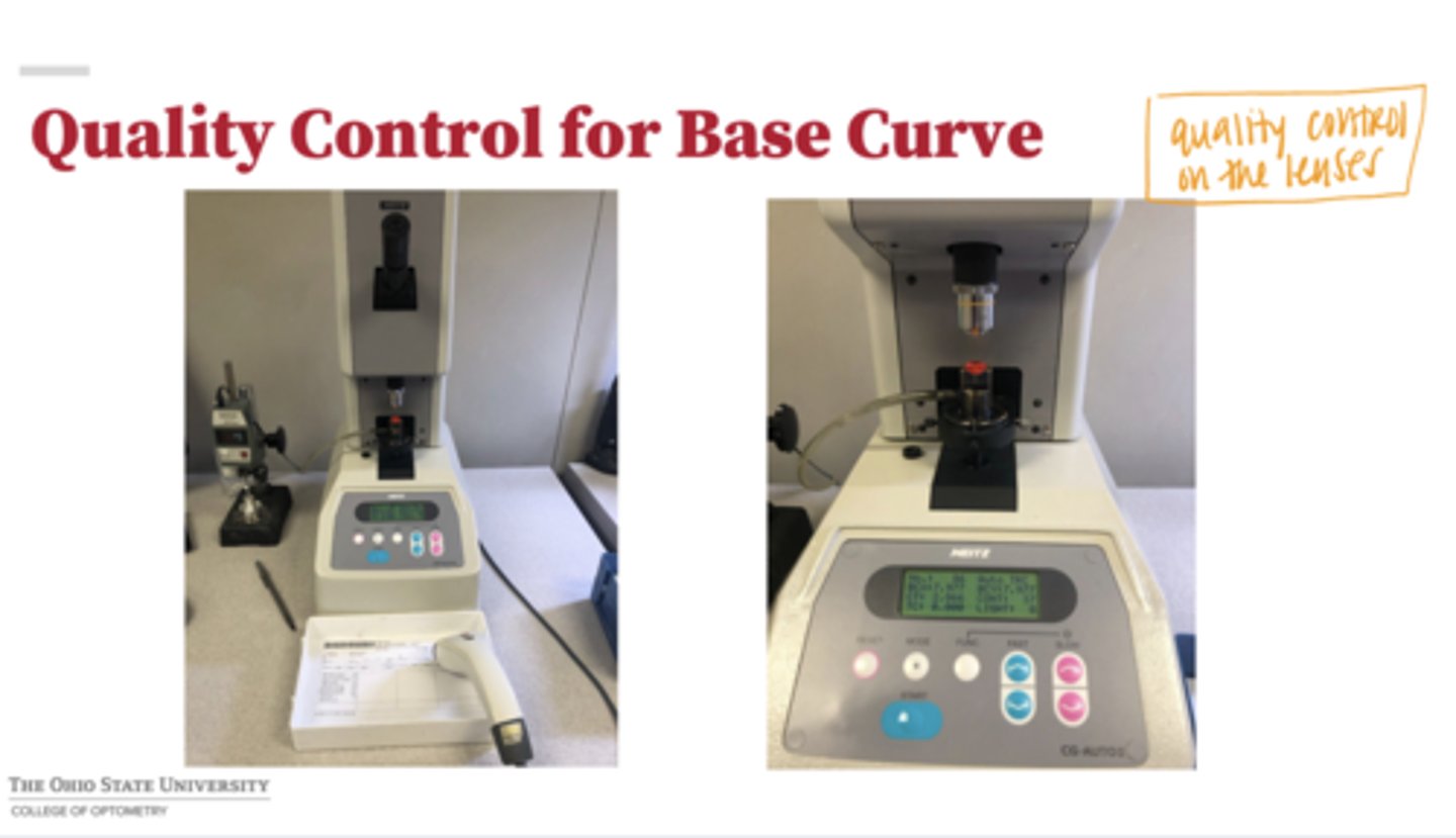 <p>Do they do quality control for the base curves of RGPs?</p>