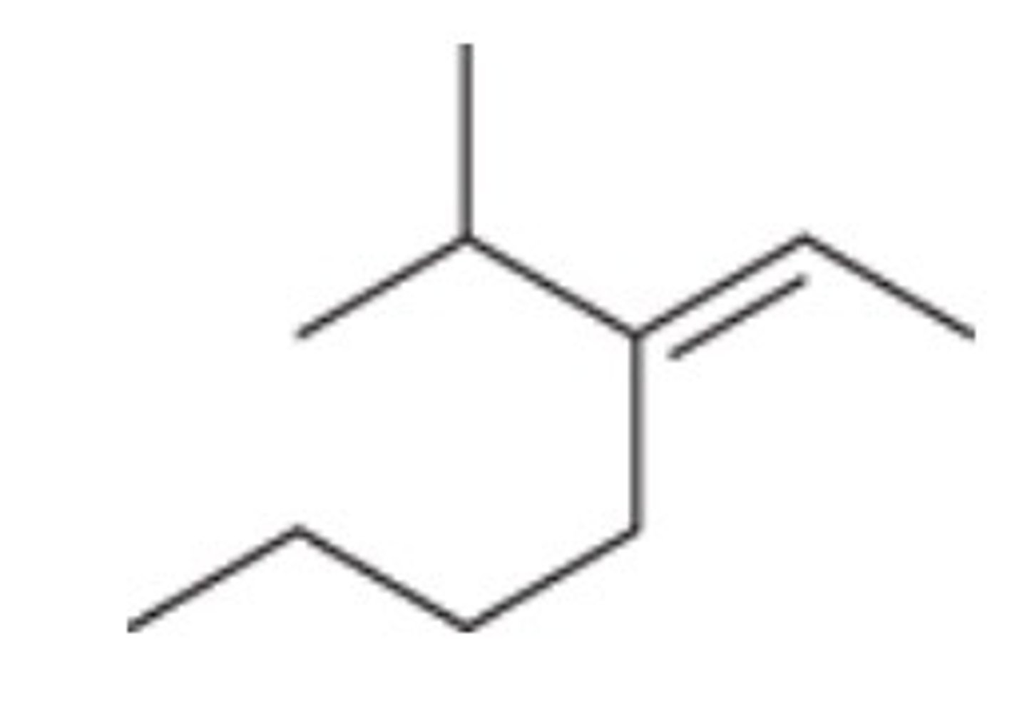 <p>What is the IUPAC name of the given compound?</p><p>(E)-3-butyl-4-methyl-2-pentene</p><p>(Z)-3-butyl-4-methyl-2-pentene</p><p>(E)-3-(1-methylethyl)-2-heptene</p><p>(Z)-3-(2-propyl)-2-heptene</p>