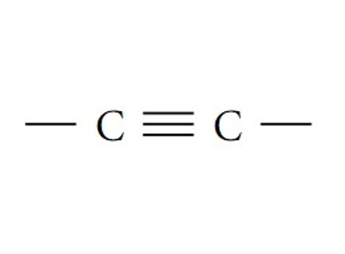 <p>triple bond C to C</p>