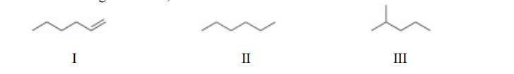 <p>Of the following molecules, the structural isomers are I II III</p><ul><li><p><strong>a.</strong> I and II.</p></li><li><p><strong>b. </strong>I and III.</p></li><li><p><strong>c.</strong> II and III.</p></li><li><p><strong>d. </strong>I, II, and III.</p></li></ul>