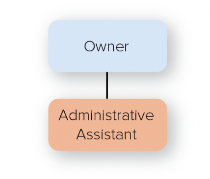 <p>authority is centralized to a single person</p><p>-found in very early stages of an organization</p>