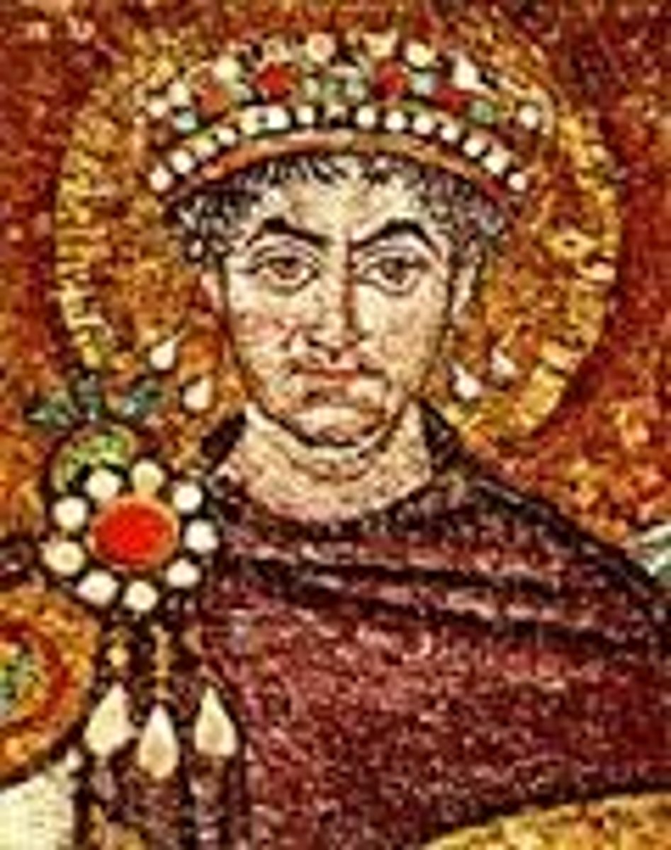 <p>Byzantine emperor in the 6th century A.D. who reconquered much of the territory previously ruler by Rome, initiated an ambitious building program , including Hagia Sofia, as well as a new legal code</p>