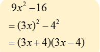 <p>a²-b² = (a+b)(a-b)</p>