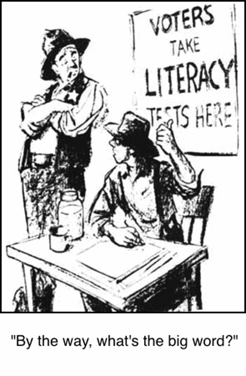 <p>a strategy to influence the outcome of an election by discouraging or preventing people from exercising the right to vote</p>