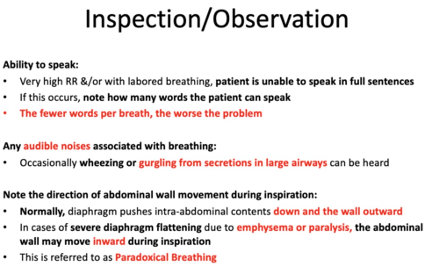 <p>wheezing or gurgling</p>