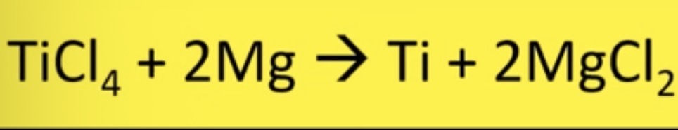 <p>titanium is reduced</p><p>magnesium is the reducing agent </p>
