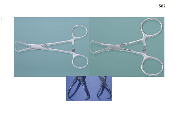 <p>Function: To secure the drapes to a patient’s skin by means of a small puncture. This forceps can also be used to grasp tough tissues and reduce small bone fractures</p>