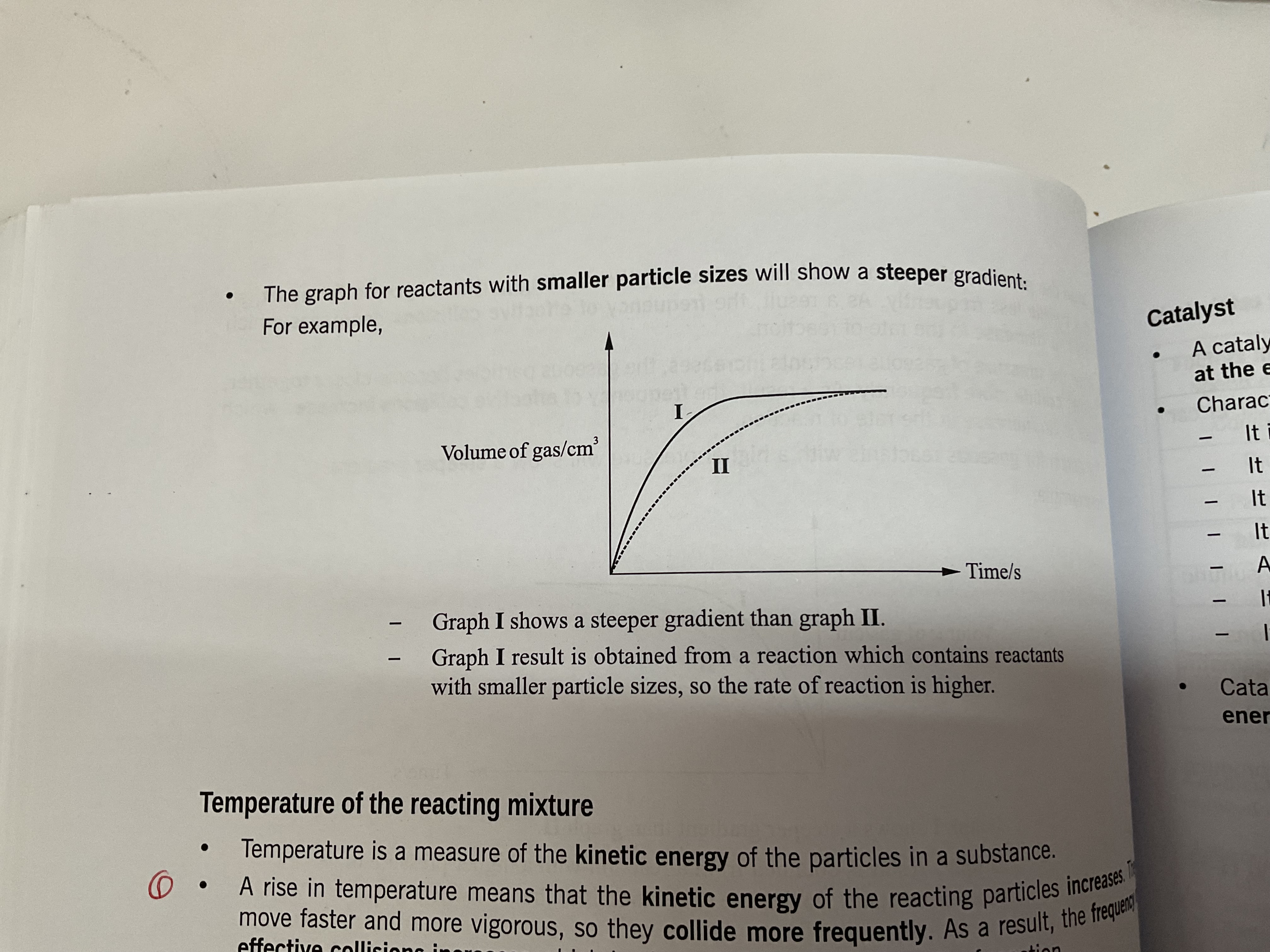<p>Particle size of solid reactant</p>
