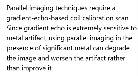 <p>B. Parallel imaging</p>