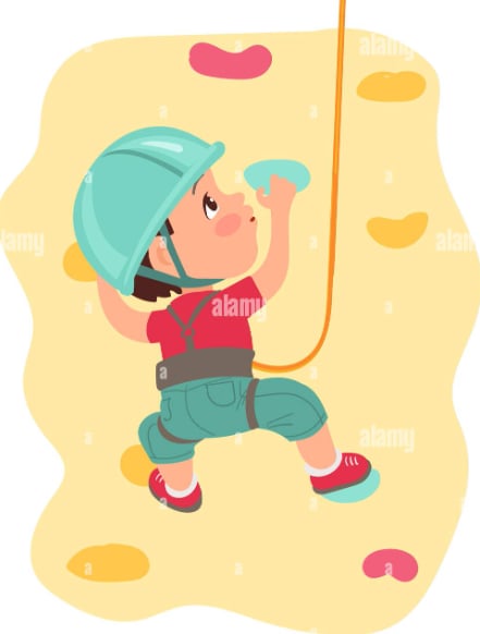 <p>climb/ move w difficulty/ lots of effort using ur hands n feet</p>