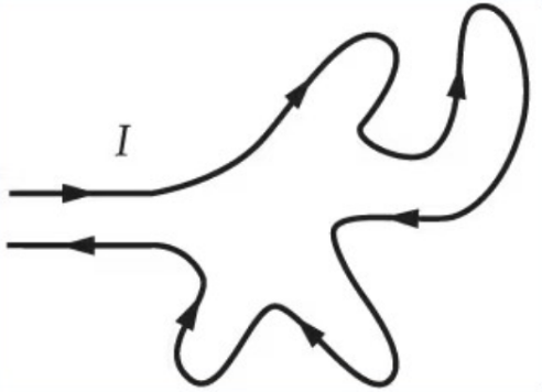 <p>When a current is passed through the wire in the figure, will the wire tend to bunch up or will it tend to form a circle?</p><p>Bunch Up</p><p>Form a Circle</p><p>Not enough information</p>