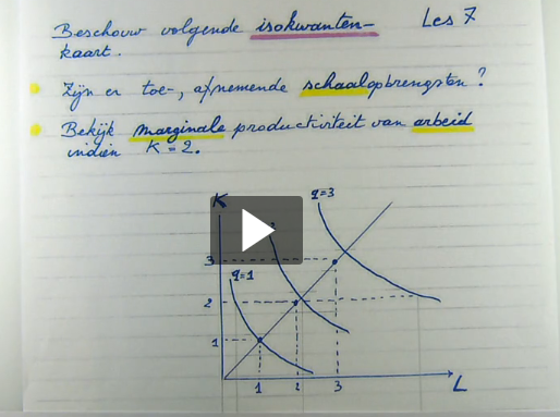 <p>is er volgens de tekening toename of afname in schaalopbrengst?</p>