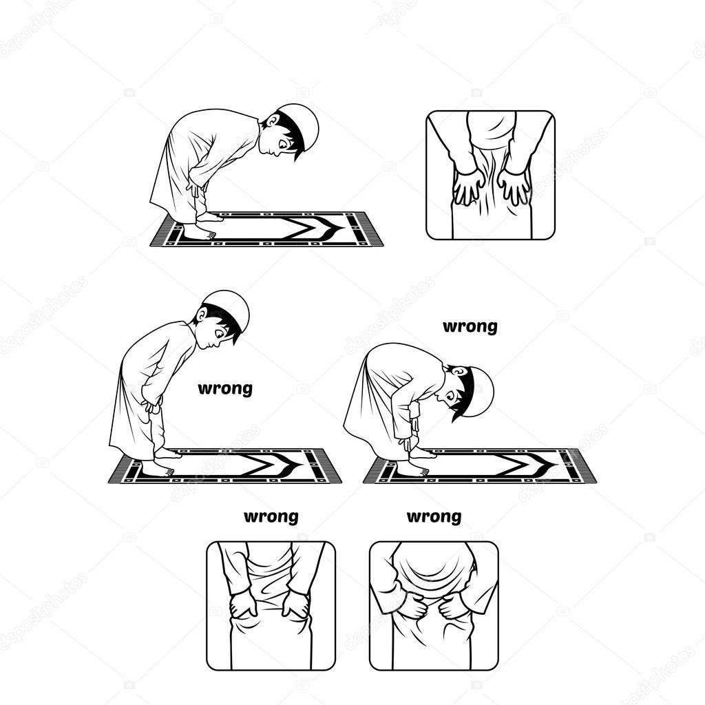<p>Bowing during prayer</p>