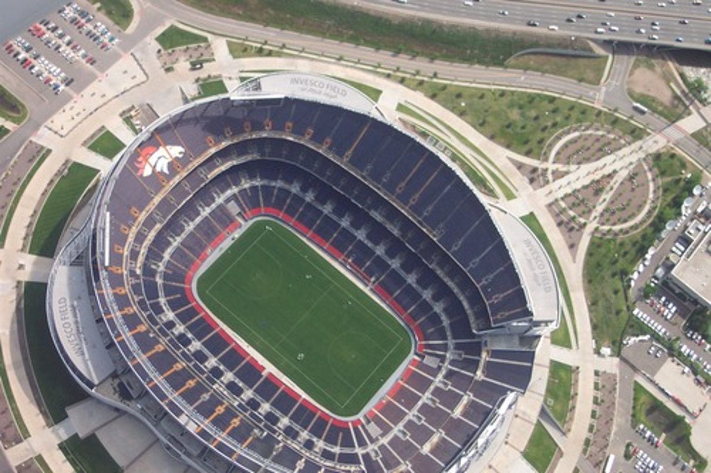 <p>the football field</p>