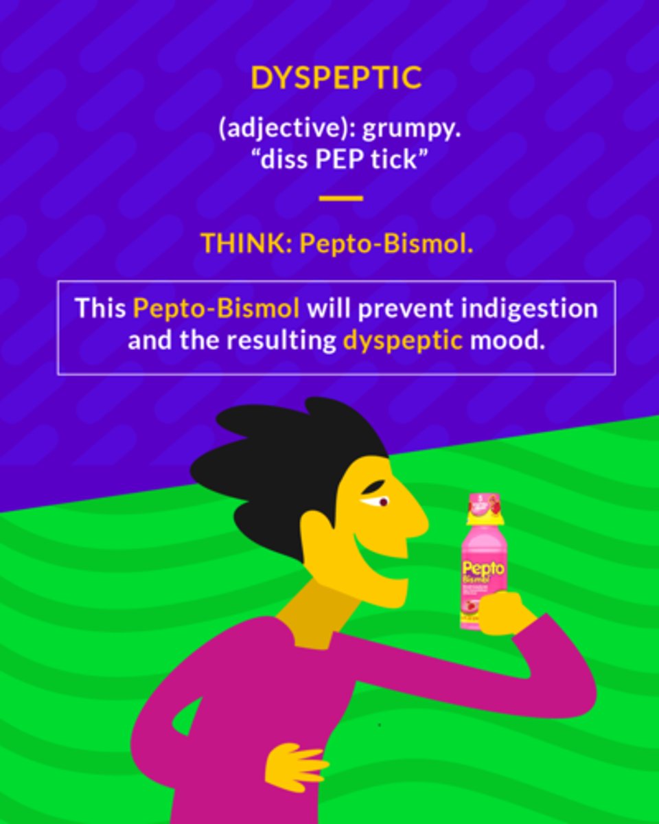 <p>Grumpy, pessimistic, irritable; suffering from dyspepsia (indigestion)</p>